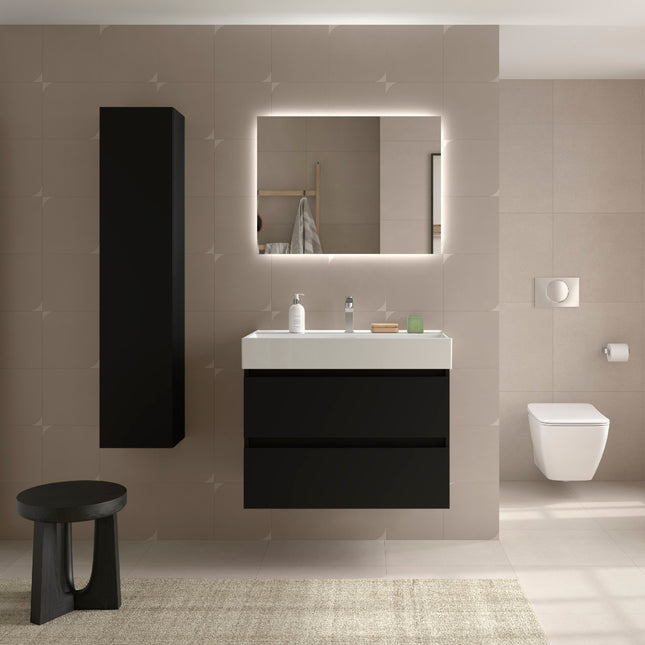 Mueble BEQUIA con Lavabo Veneto Negro