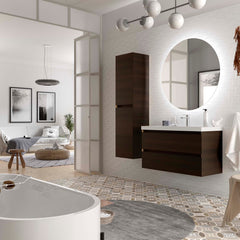 Mueble de baño MARA, 2 cajones eucalipto oceania 1000