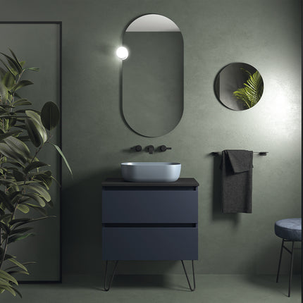 Conjunto Mueble de Baño SPIRIT 70cm. 2 Cajones Azul Noche - CuartoDeBaño.com