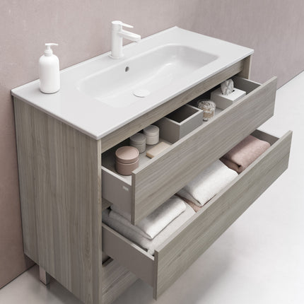 Conjunto mueble de baño SANSA 3 cojones gris arenado