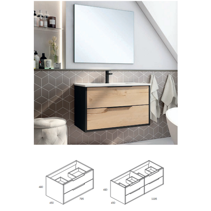 Medidas Mueble de Baño Duox de Neutrum