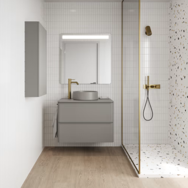Mueble Dai Royo con Lavabo Sobre Encimera Arena