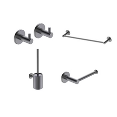 Conjunto accesorios baño ESSENTIAL Gun Metal