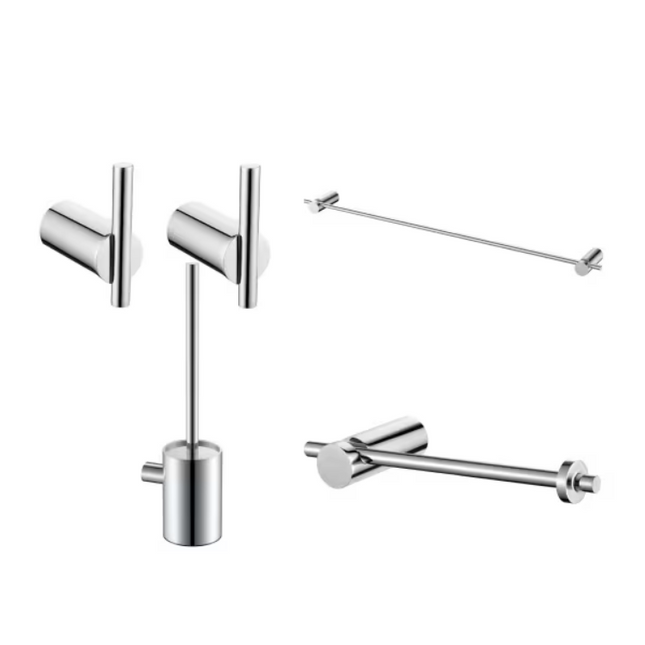 Conjunto de accesorios de baño niquel