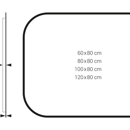 Espejo LED MENORCA Dyled – Retroiluminado, Antivaho y Marco Negro (60-120 cm) - CuartoDeBaño.com