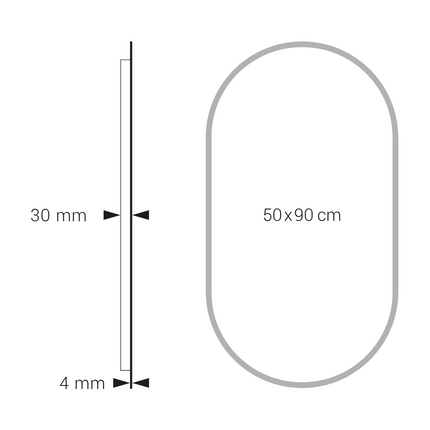 medidas Espejo LED ÚBEDA Dyled 