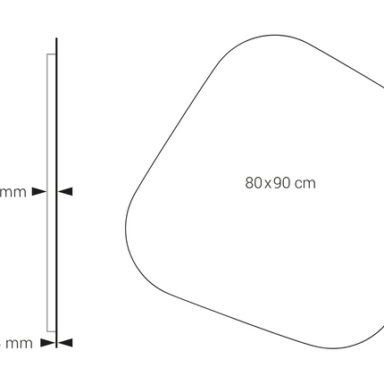 croquis Espejo LED ALTAMIRA Dyled