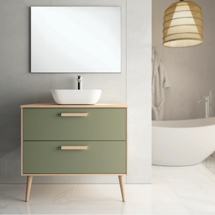 Conjunto de Baño NORDIC verde oliva