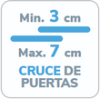 icono cruce de puertas de 3 a 7 cm