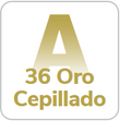 icono acabado oro cepillado