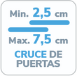 icono cruce de hojas 2.5 a 7.5 cm