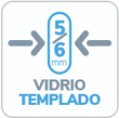 vidrio templado de 5 y 6 mm