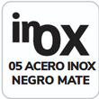 Icono acabado acero inox negro mate