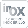 Icono acabado acero inox  acero brillo