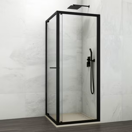 Mampara de ducha GME Spazio con lateral negro