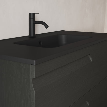 mueble de baño Vitale suspendido lavabo negro