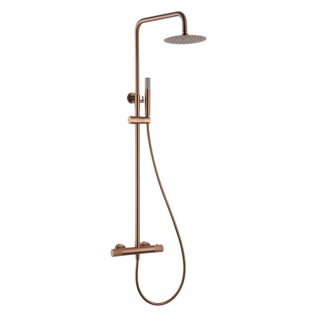 Barra de Ducha Termostática Oro Rosa Cepillado LINE Btd038/Orc de Imex