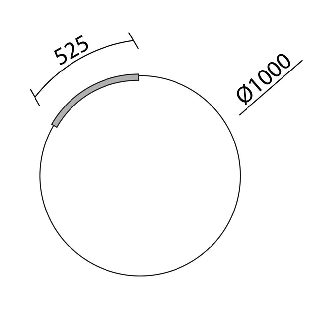 medidas Aplique LED Circular CIRCUS de 100 cm