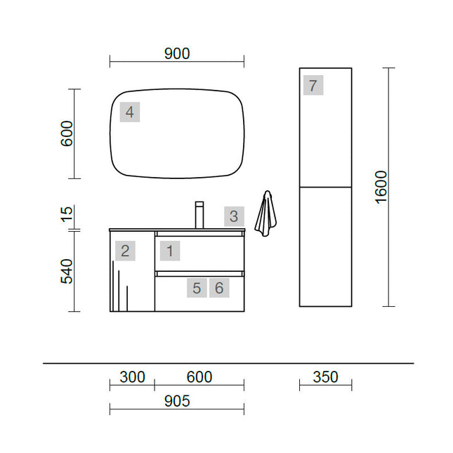 Medidas Conjunto SPIRIT 90 cm Green Foret