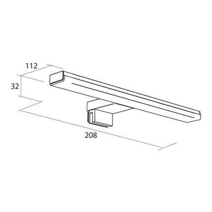 medida Aplique LED PANDORA 208