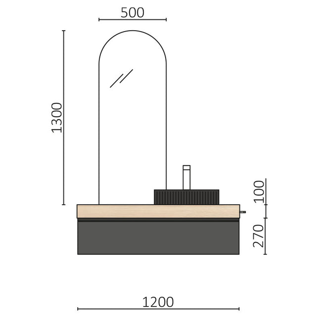Conjunto SPIRIT 120cm Antracita - Diseño Moderno y Acabado Premium - CuartoDeBaño.com