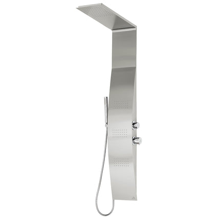 Columna Hidromasaje Monomando de acero inoxidable DALIA de altura 146 cm