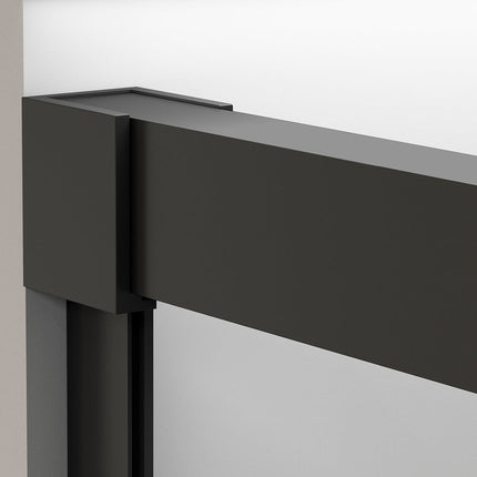 Mampara de ducha Angular YAIZA de Becrisa | Fijo + Corredera + Lateral Fijo | Diseño Premium - CuartoDeBaño.com