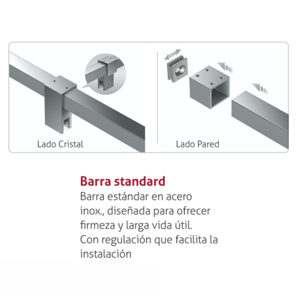 detalle componentes mampara fresh salomon fs633