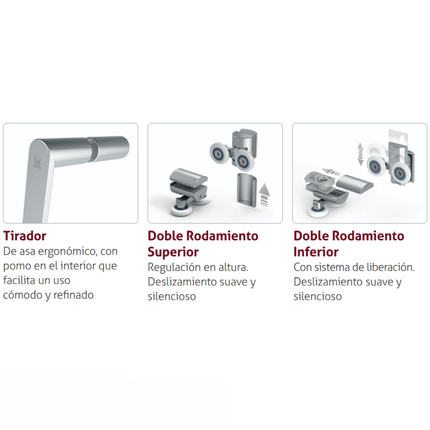 detalles componentes mampara bel-la