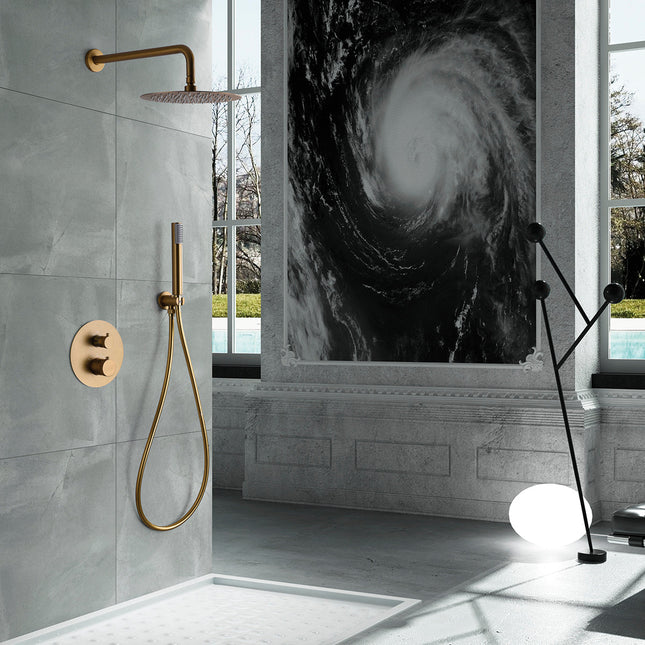 Conjunto de Ducha Termostático Empotrado LINE Gtd038/Oc de Imex 