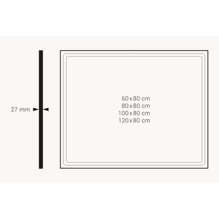 Medidas Espejo de baño LED Fontenay de Dyled
