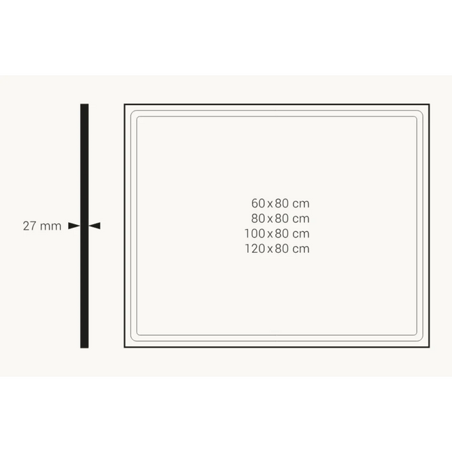 Medidas Espejo de baño LED Fontenay de Dyled