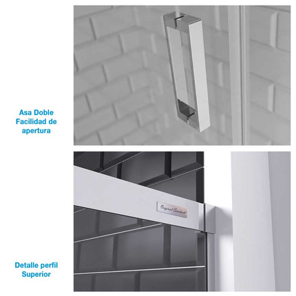 Detalles mamparas serie GRAND ROLLER de Seviban