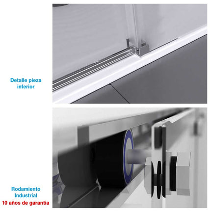 Detalles mamparas serie GRAND ROLLER de Seviban
