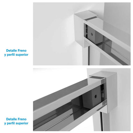 Detalles mamparas serie GRAND ROLLER de Seviban