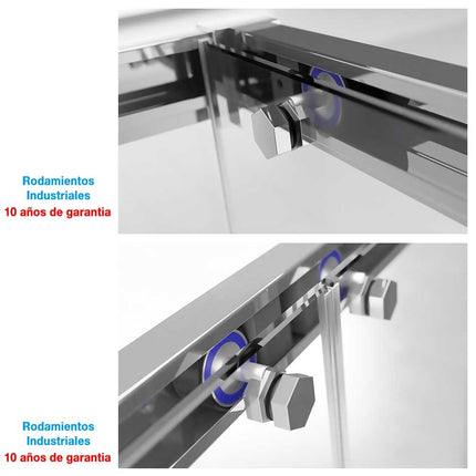 Detalles mamparas serie GRAND ROLLER de Seviban