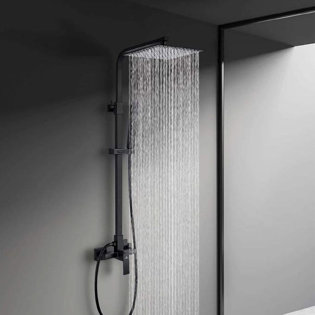 Conjunto de ducha Grifería Monomando LUXOR Negro de Aquassent 