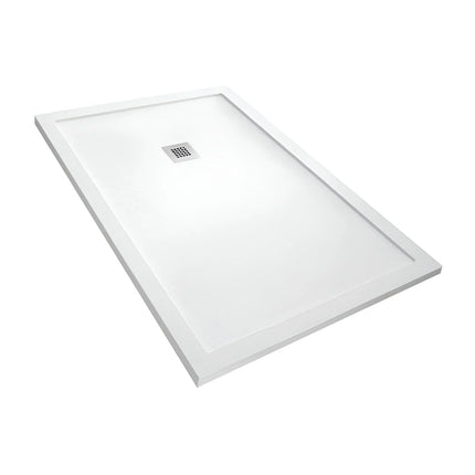 Plato de ducha de resina ROCK Enmarcado color blanco