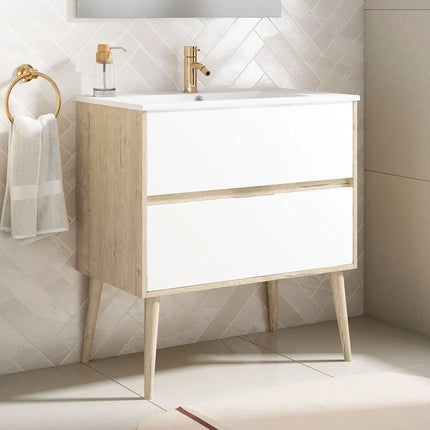 Mueble de baño Nordic con lavabo blanco