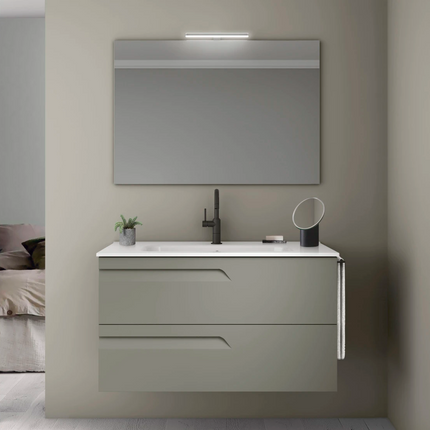 mueble de baño Vitale suspendido verde mineral