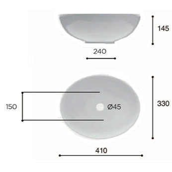 Medidas Lavabo OVAL