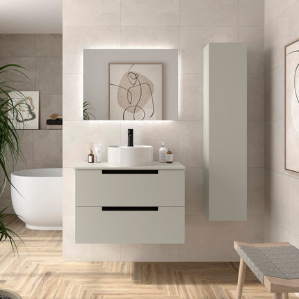 Mueble de Baño LENI con Lavabo Sobre Encimera. 4 acabados de 60 a 140 cm - CuartoDeBaño.com