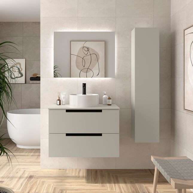 Mueble de Baño LENI con Lavabo Sobre Encimera. 4 acabados de 60 a 140 cm