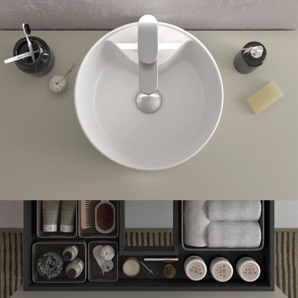 Mueble de Baño RUNA de Salgar con Lavabo Sobre Encimera. 4 Acabados, de 60 a 140 cm