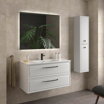 Mueble de Baño RUNA blanco con Lavabo Integrado