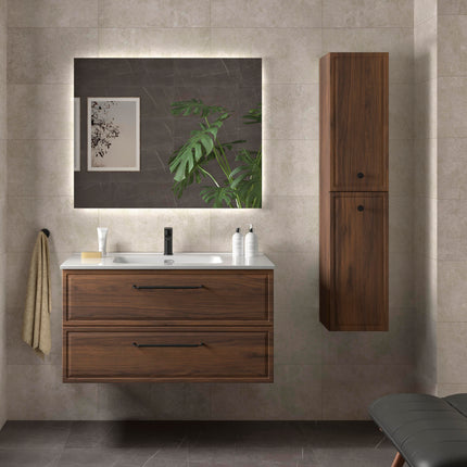 Mueble de Baño RUNA nogal con Lavabo Integrado