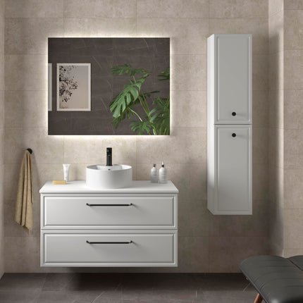 Mueble de Baño RUNA de Salgar con Lavabo Sobre Encimera. 4 Acabados, de 60 a 140 cm