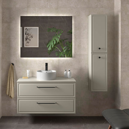 Mueble de Baño RUNA de Salgar con Lavabo Sobre Encimera. 4 Acabados, de 60 a 140 cm