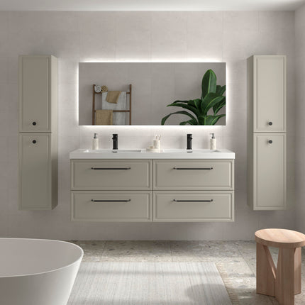 Mueble RUNA gris con Lavabo Integrado doble