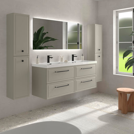 Mueble de baño RUNA gris con Lavabo Integrado doble